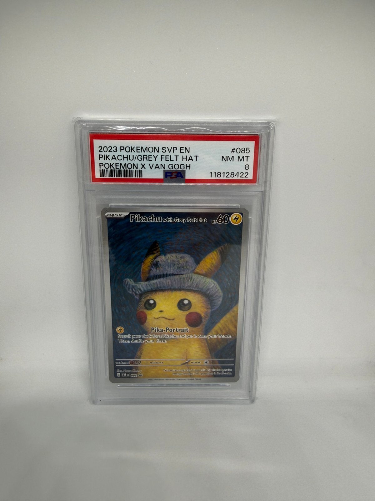 Pokémon Pikachu with Grey Felt Hat – PSA 8 | Van Gogh, Hobby en Vrije tijd, Ophalen of Verzenden, Nieuw, Losse kaart, Foil