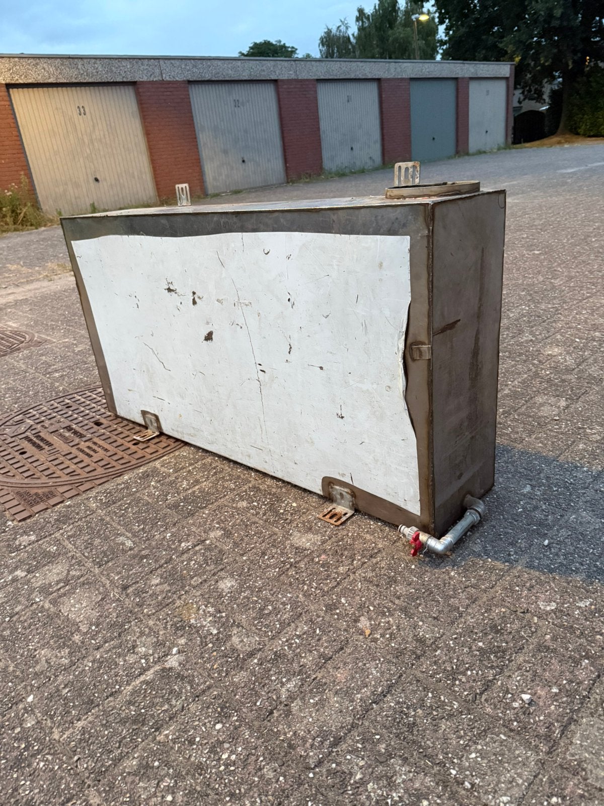 Stevige  inox (RVS) watertank, Ophalen, Gebruikt