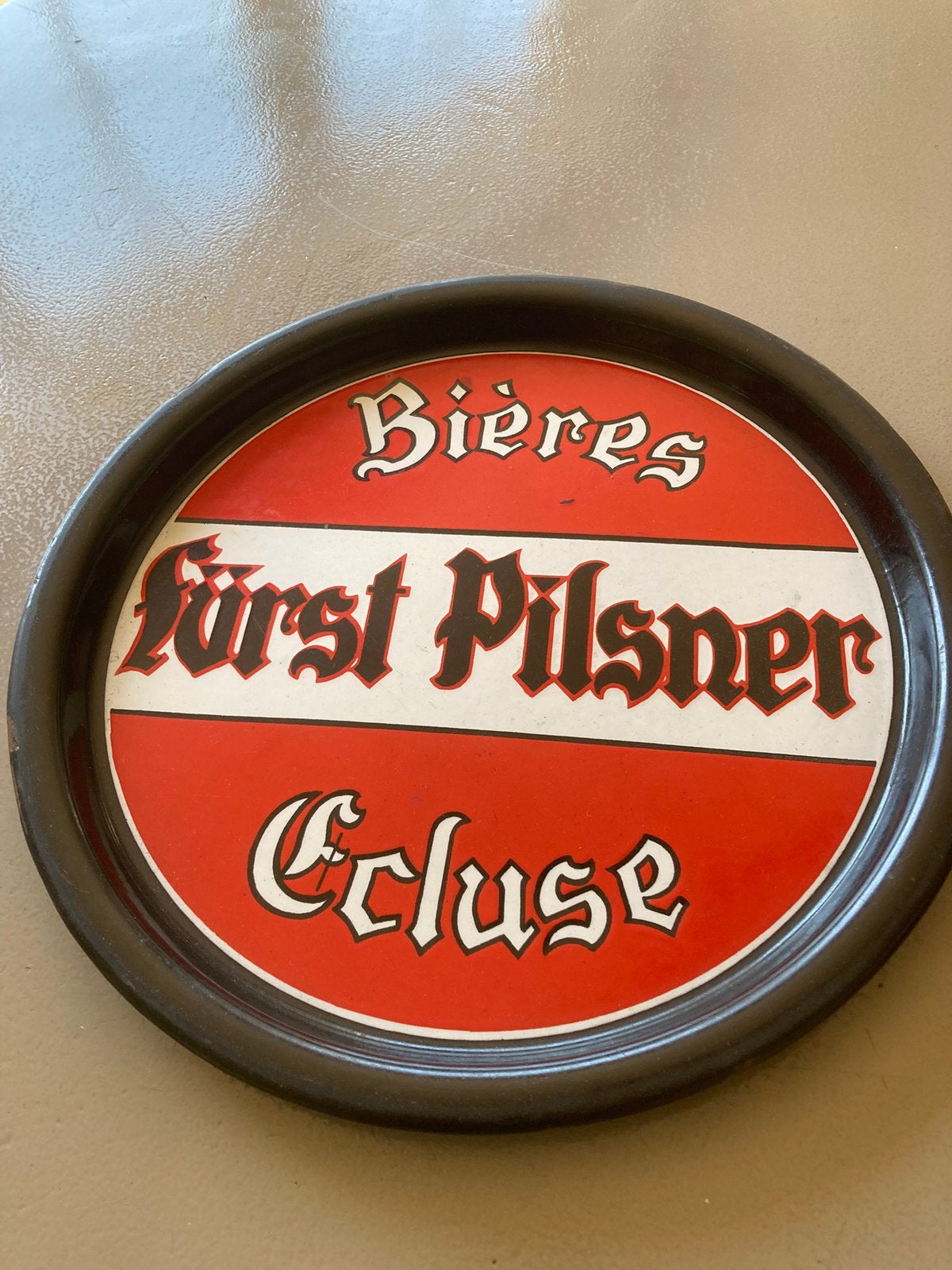 Furst pilsner écluse sas emaille plateau, Verzamelen, Ophalen of Verzenden