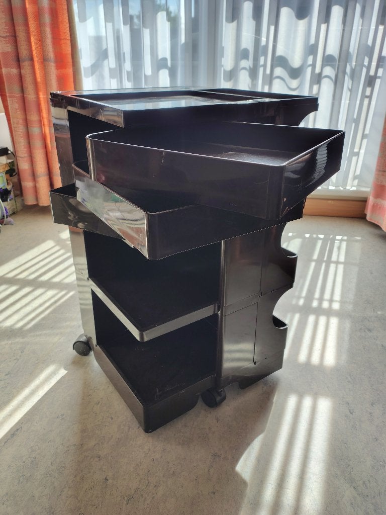 Trolley (bruin)  - Joe Colombo, Ophalen, 74 cm, Gemerkt, Bruin