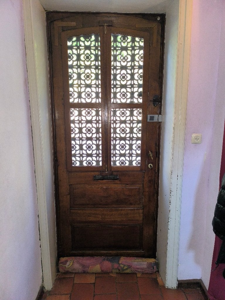 Ancienne porte d'entrée chêne année 1896, Enlèvement, Utilisé