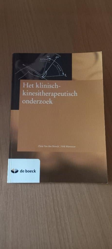 Het klinisch kinesitherapeutisch onderzoek, Enlèvement, Utilisé, Enseignement supérieur professionnel, Chris Van Den Broeck/Erik Witvrouw