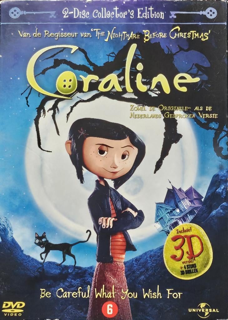 *Coraline 2D+3D  2Disc Collector's Edition (2009), Ophalen of Verzenden, Zo goed als nieuw