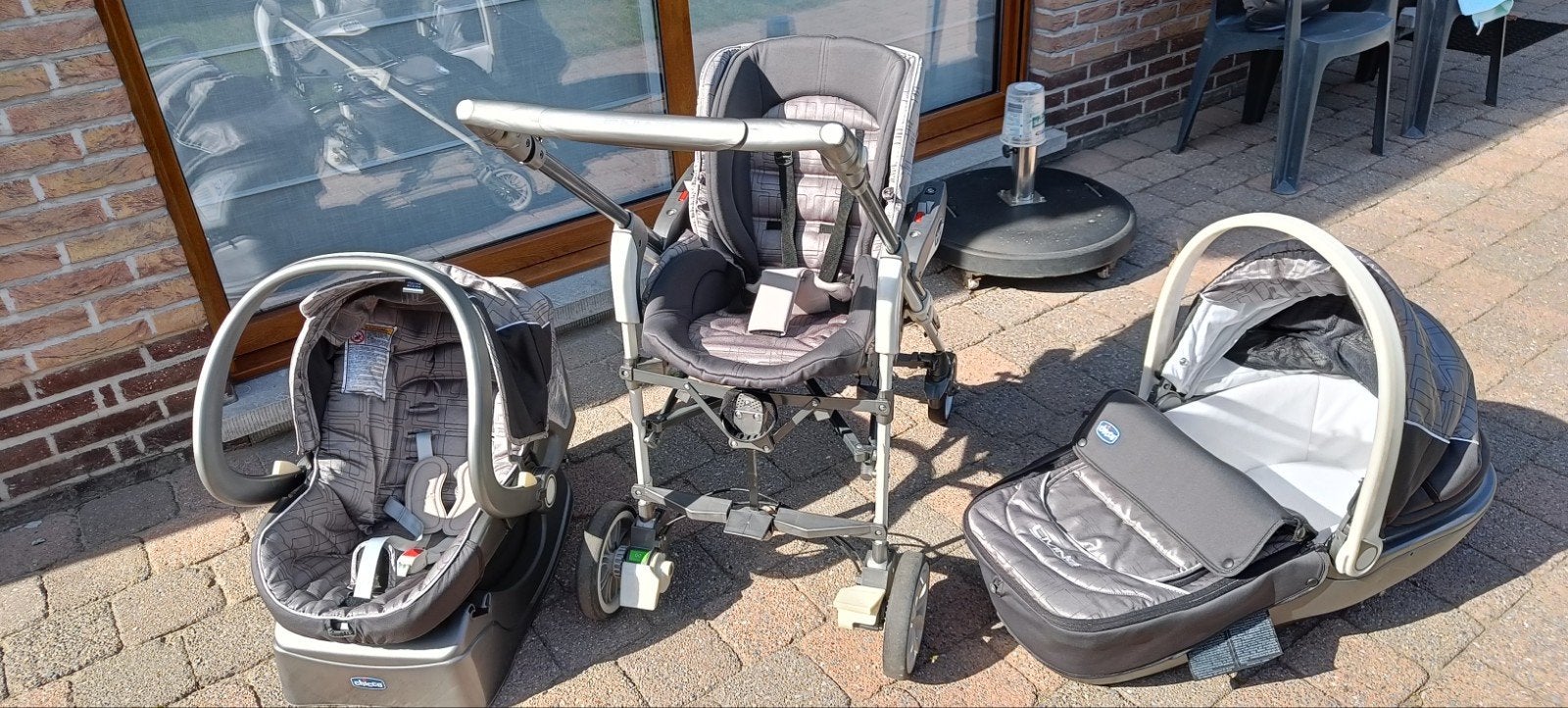 autostoeltje + buggy +  kinderwagen 3 in 1, Enlèvement, Comme neuf, Chicco