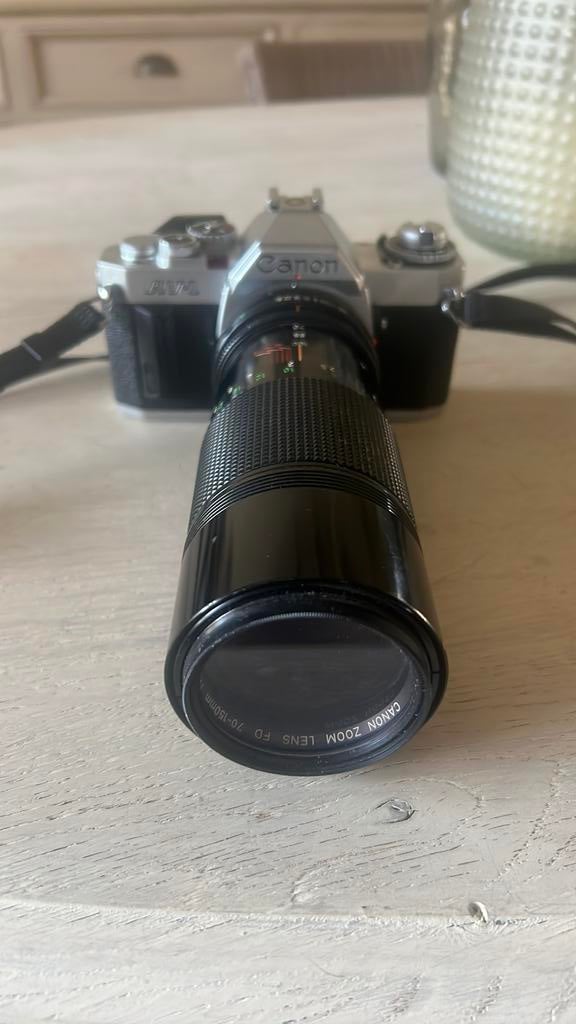 Canon AV1 avec objectif zoom FD 70-150 1:4.5, Enlèvement ou Envoi, Canon