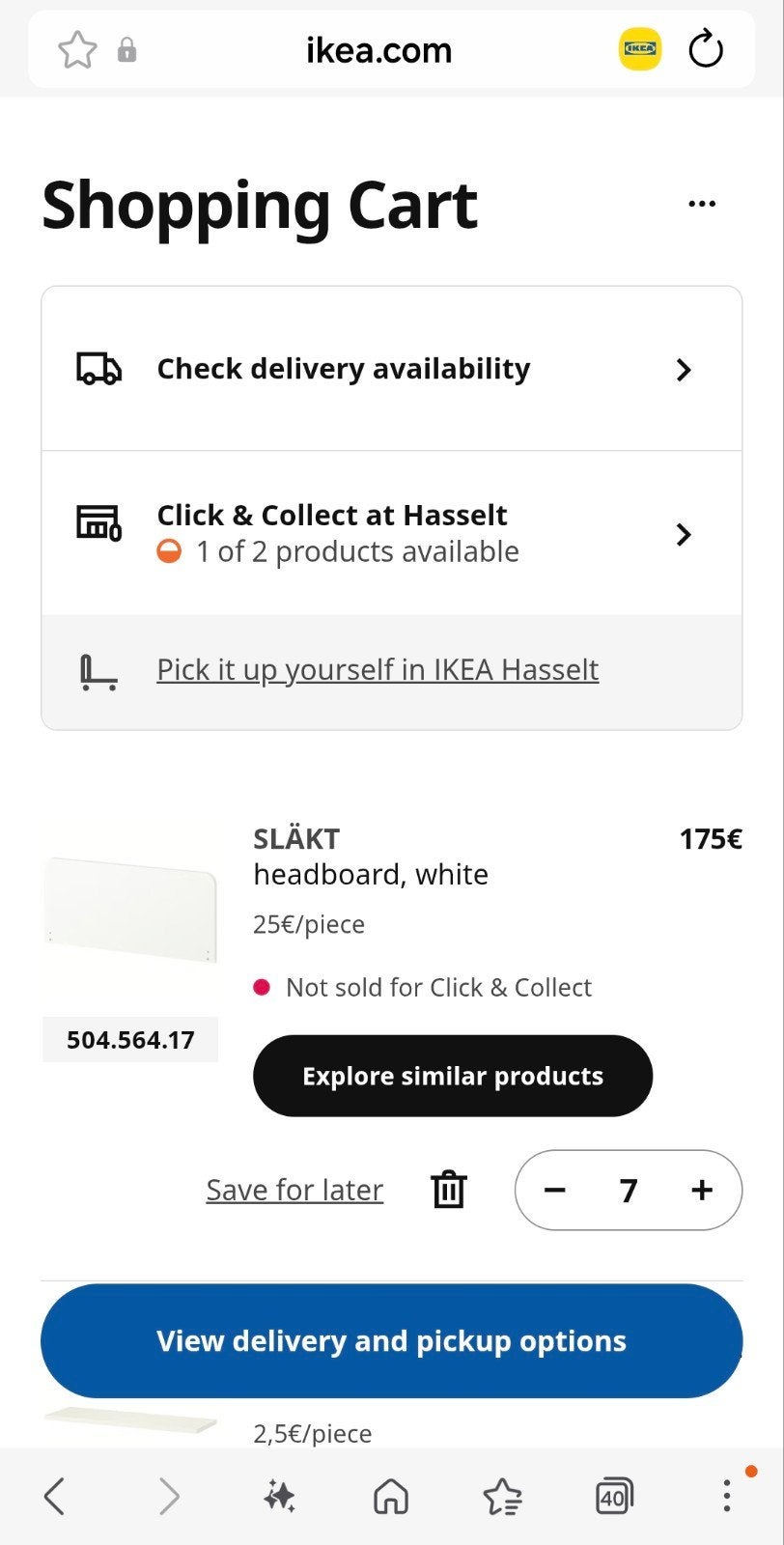 Ikea Slakt headboard / hoofdeinde (7 stuks beschikbaar), Ophalen