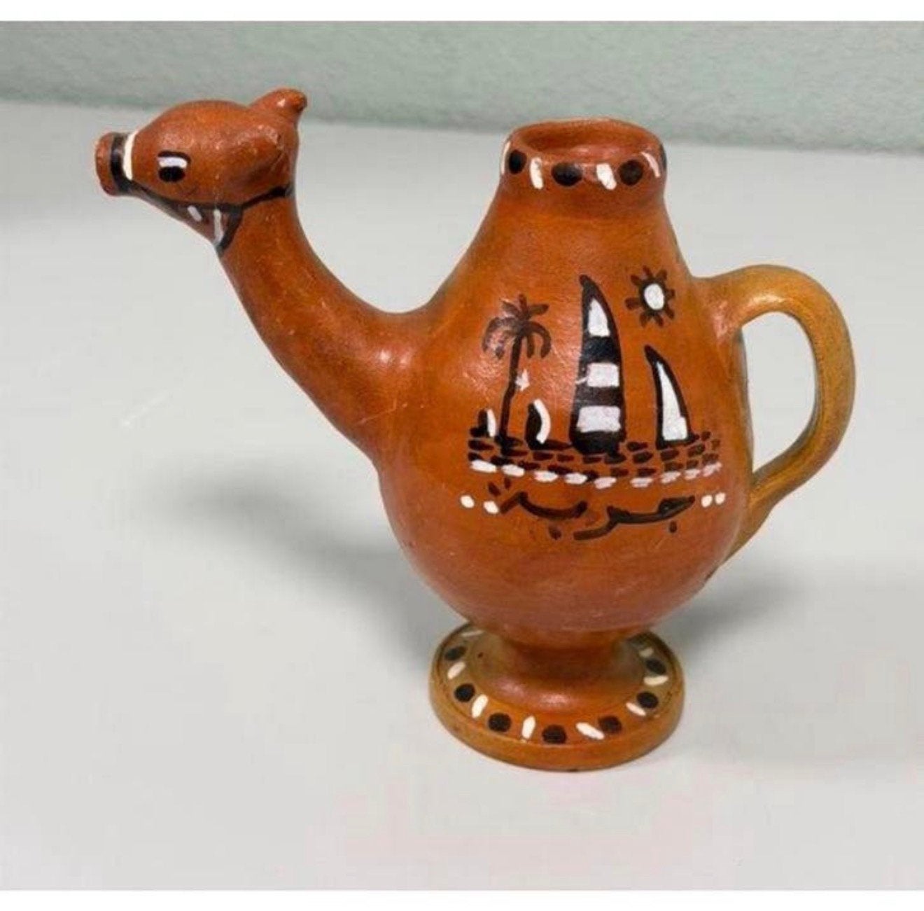 vintage magische kameel uit Djerba Tunesië keramiek theekan, Ophalen of Verzenden