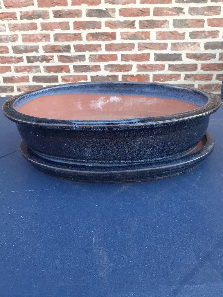 Bol à bonsaï ovale avec fond, 25 à 40 cm, Poterie, Comme neuf, Enlèvement