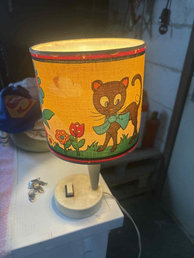 retro nachtlampje voor kinderen, Ophalen of Verzenden, Gebruikt, Lamp