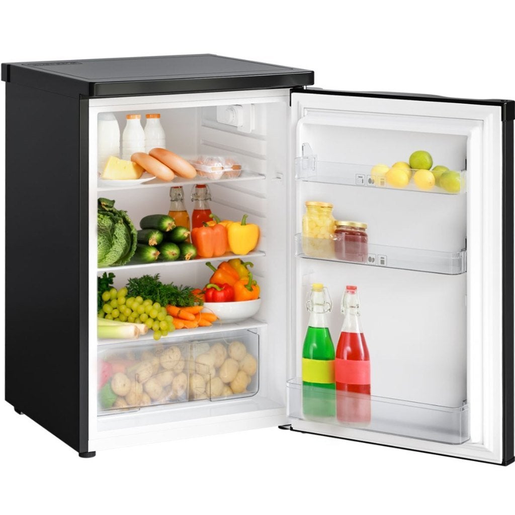 kitchenbrothers kb4032 vrijstaande koelkast zwart 127l, Zonder vriesvak, 100 tot 150 liter, Zo goed als nieuw, 45 tot 60 cm