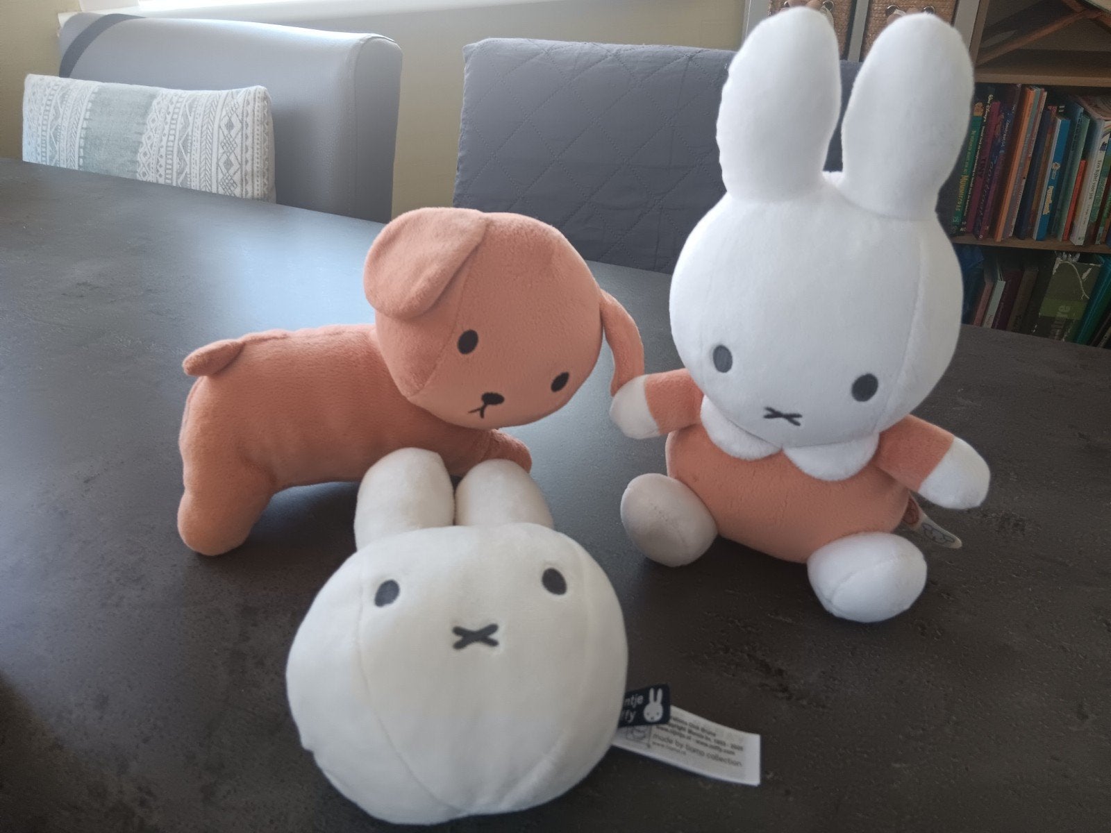 Nijntje knuffel/rammelaar,  hondje en kussentje met spiegel, Nijntje, Ophalen of Verzenden