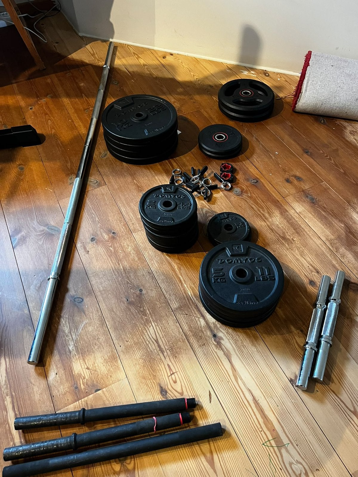 Grote halterset & compleet fitness toestel Kettler, Ophalen, Zo goed als nieuw, Halterset