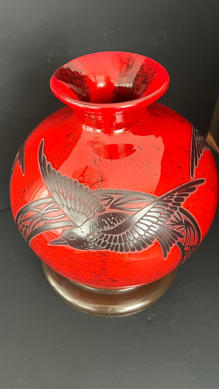 Legras grote Gesigneerd Art Deco vaas, Antiek en Kunst, Ophalen of Verzenden