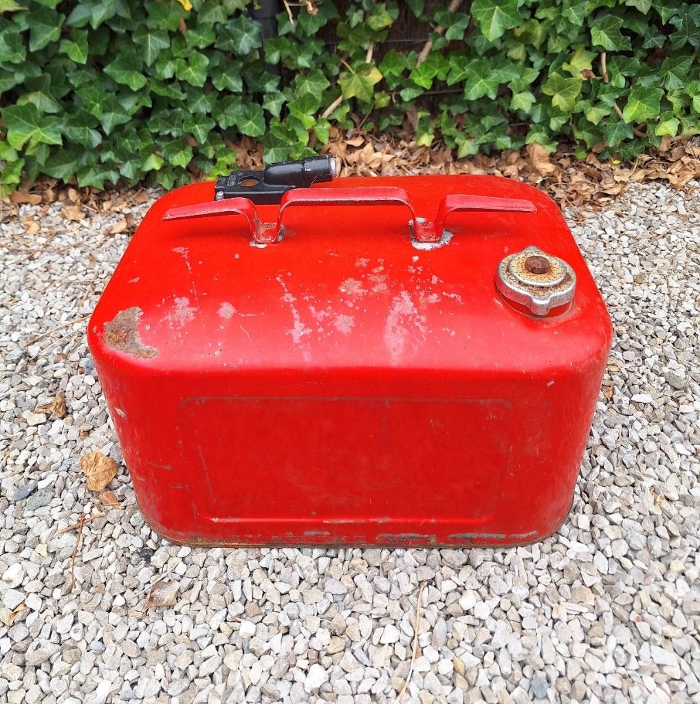 Vintage metalen brandstoftank Mercury, Ophalen, Gebruikt