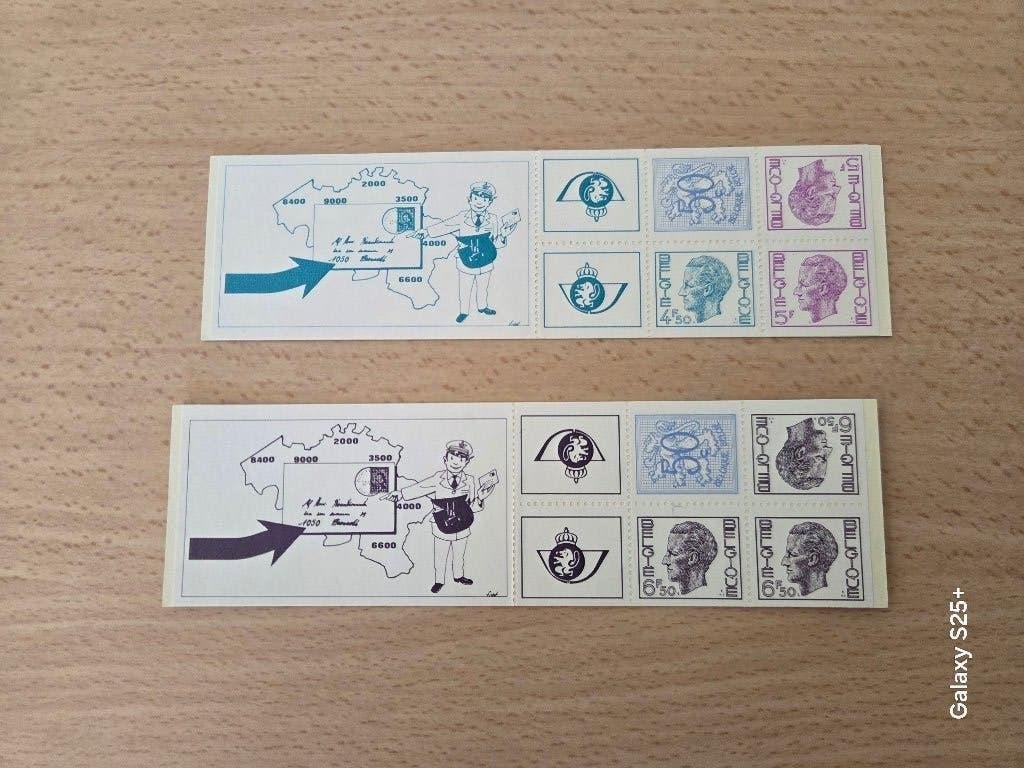 Set van 2 notitieboekjes in nieuw en nikkelstaat, Ophalen, Met stempel, Frankeerzegel, Postfris