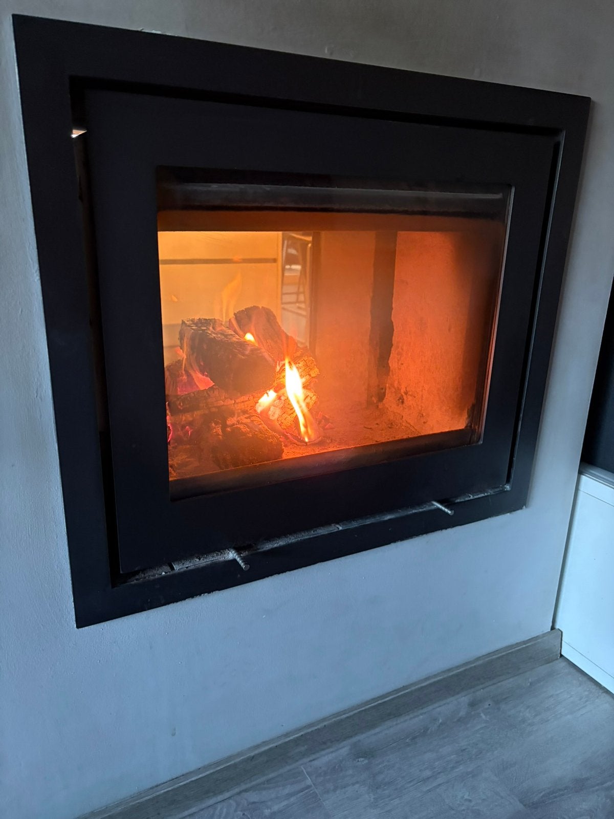 Inbouw doorkijk houtkachel, Ophalen, Gebruikt