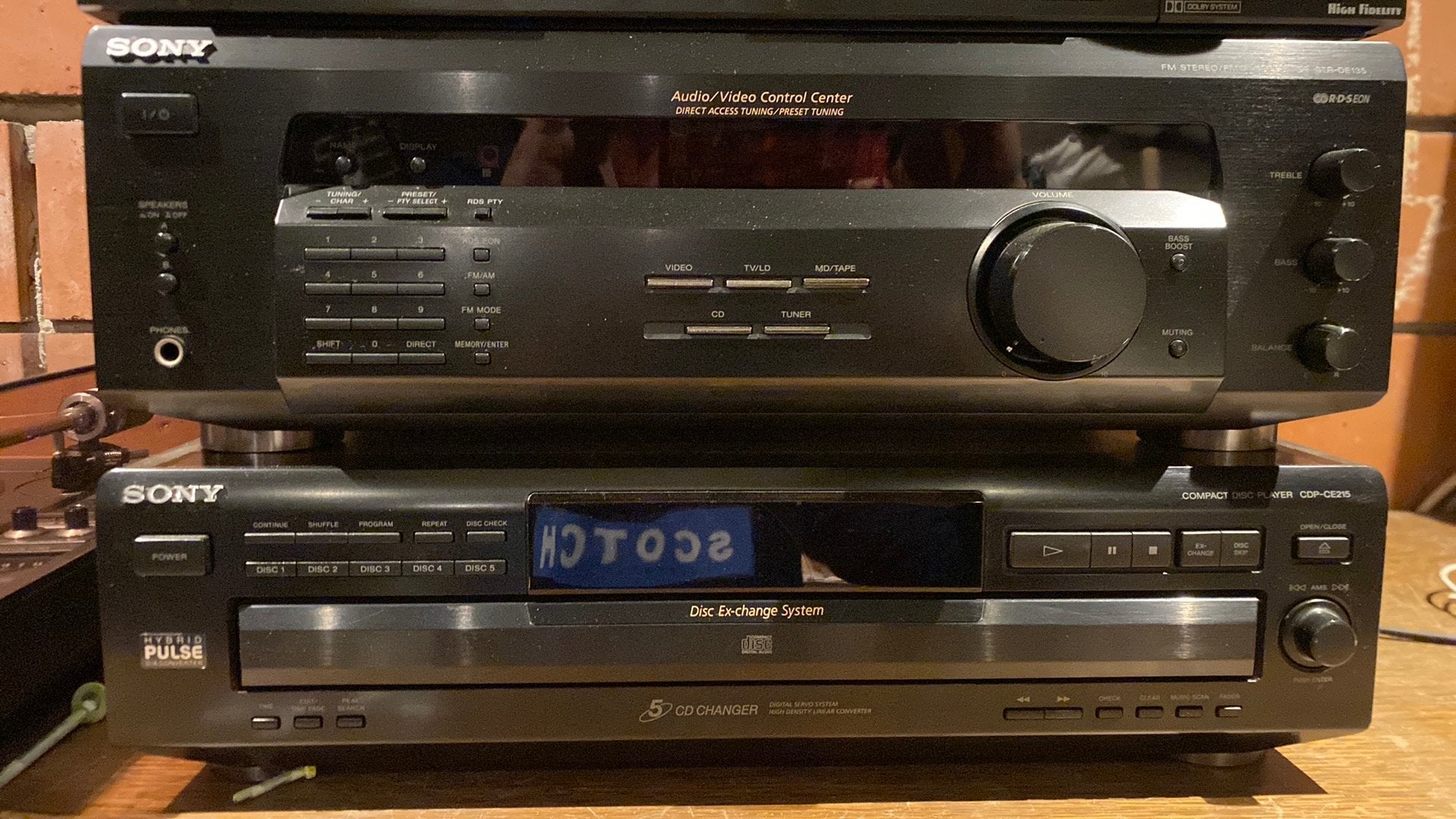 Te koop sony versterker en 5x CD player, TV, Hi-fi & Vidéo, Enlèvement, Comme neuf