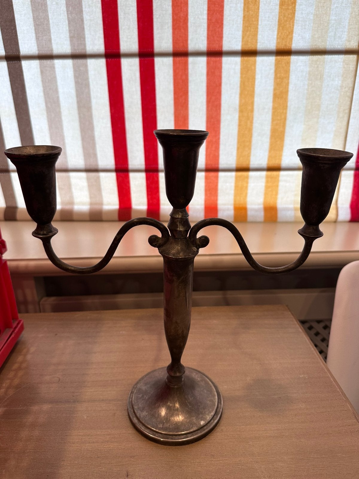 Kandelaar met 3 armen, Antiek en Kunst, Ophalen of Verzenden, Zilver