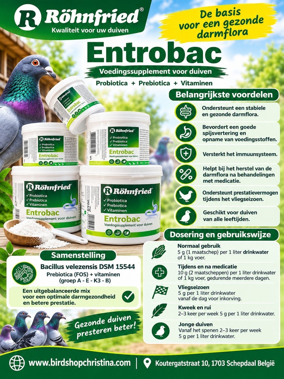 Entrobac 600 grammes (flore intestinale, pré- et probiotique, Enlèvement