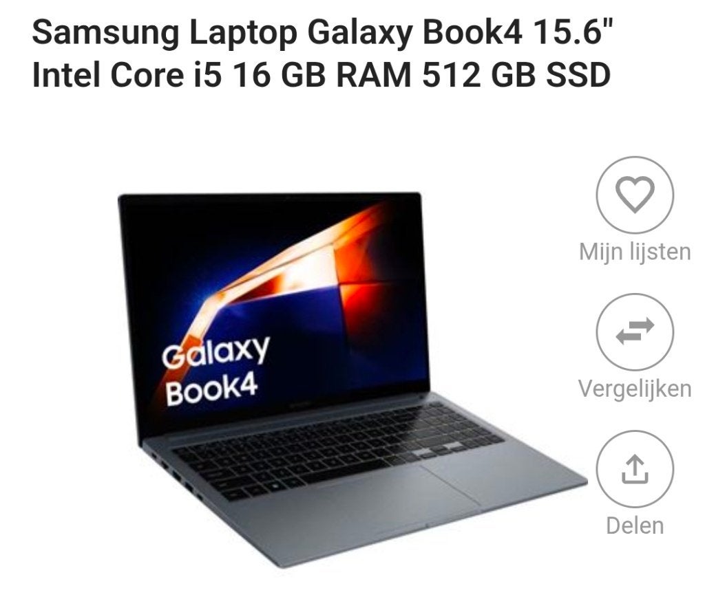Samsung Galaxy Book4 i5, Computers en Software, Windows Laptops, Ophalen, Nieuw, Samsung