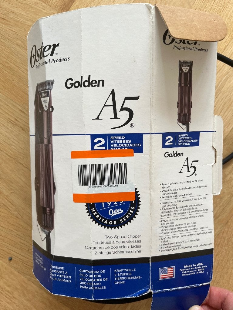 Tondeuse pour chiens et chats Oster Golden A5 à 2 vitesses, Dieren en Toebehoren, Ophalen, Zo goed als nieuw, Tondeuse