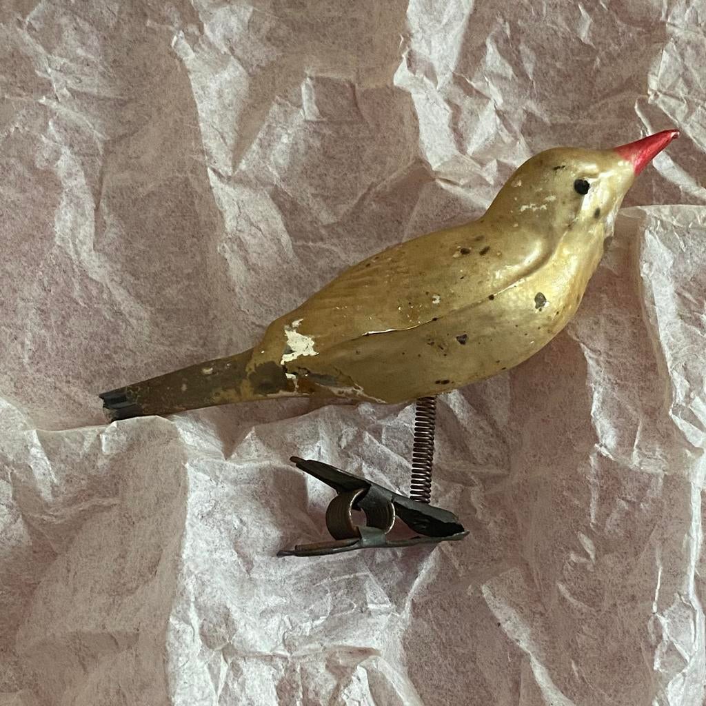 Kerstbal, vogel op clip, Diversen, Ophalen of Verzenden