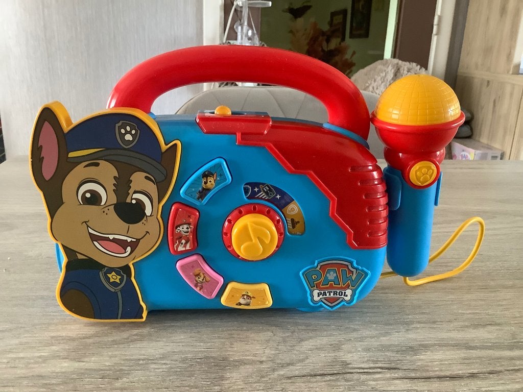 Paw Patrol boombox met micro (licht-geluid), Ophalen of Verzenden, Zo goed als nieuw, Elektronica, Met geluid