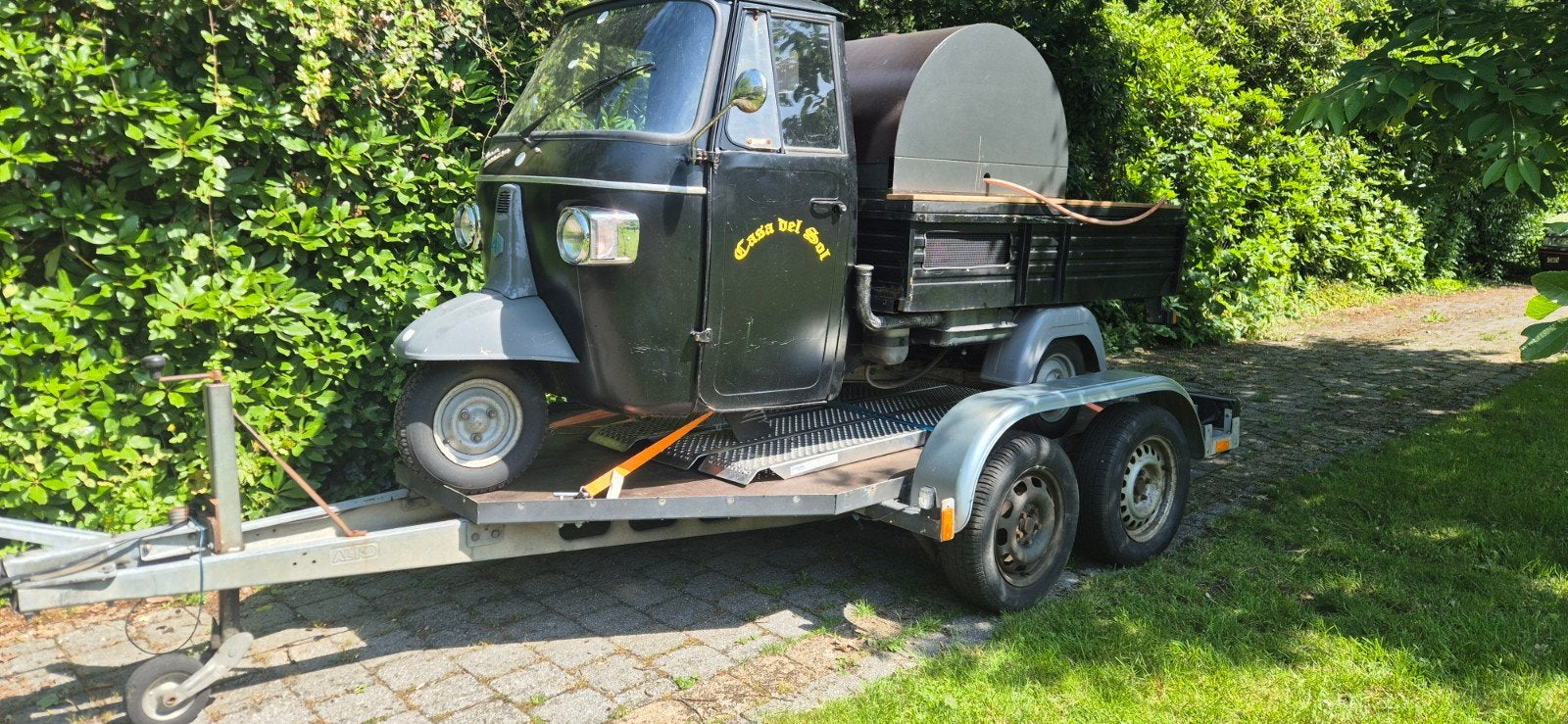 Piaggio Ape 600, pizza foodtruck, op aanhangwagen., Enlèvement, Autres types