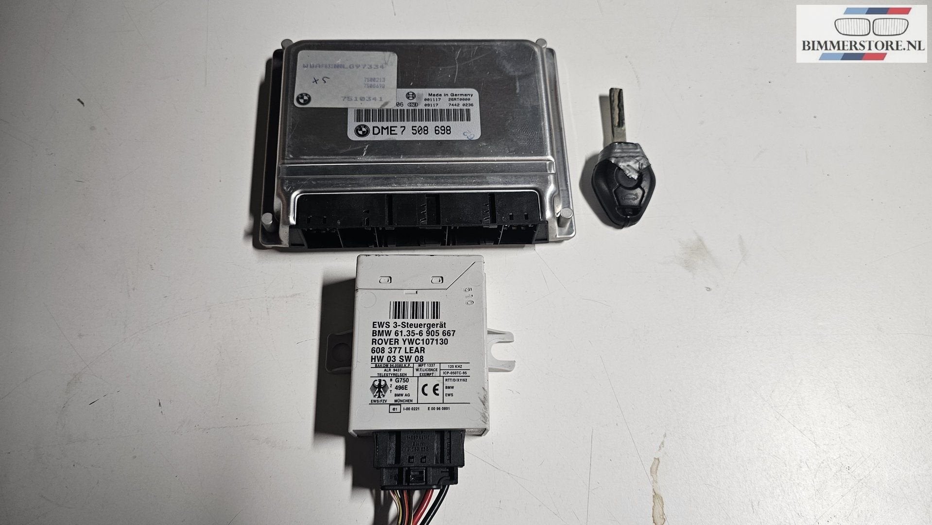 Startset Contactslot + ECU EWS BMW X5 E53 M62 4.4 1214750869, Autos : Pièces & Accessoires, -, Utilisé, -, Enlèvement ou Envoi