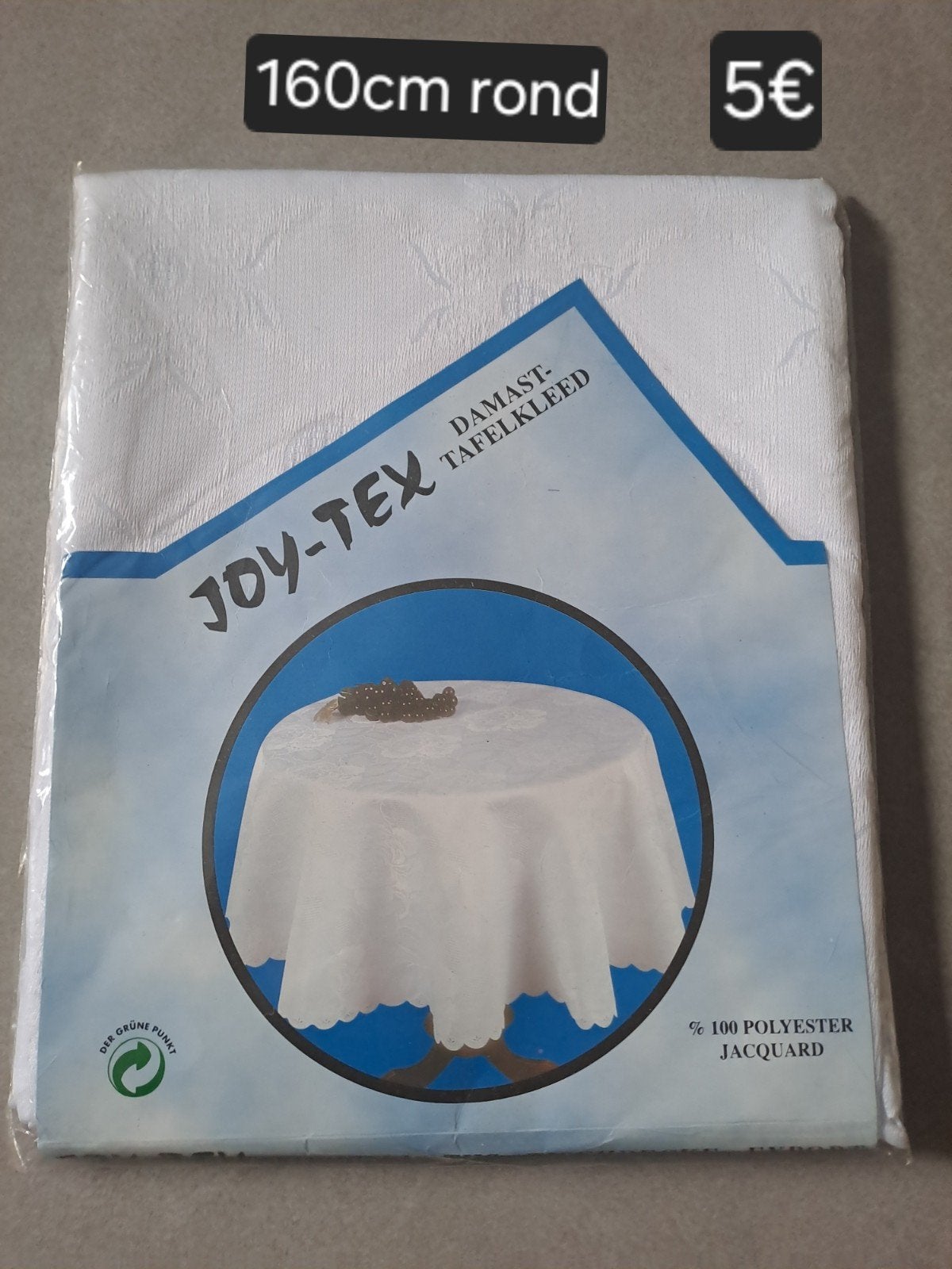 Tafelkleed rond 160cm, Maison & Meubles, Nappes, Enlèvement ou Envoi, Autour de
