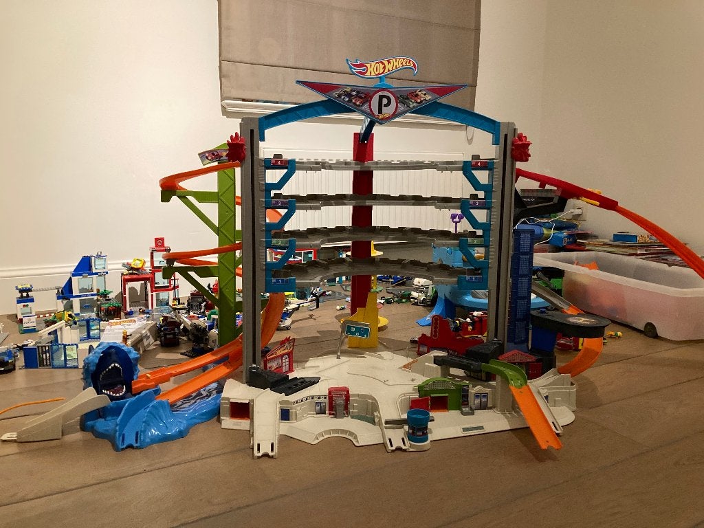 Autobaan Hot Wheels, Ophalen, Zo goed als nieuw, Racebaan, Hot Wheels