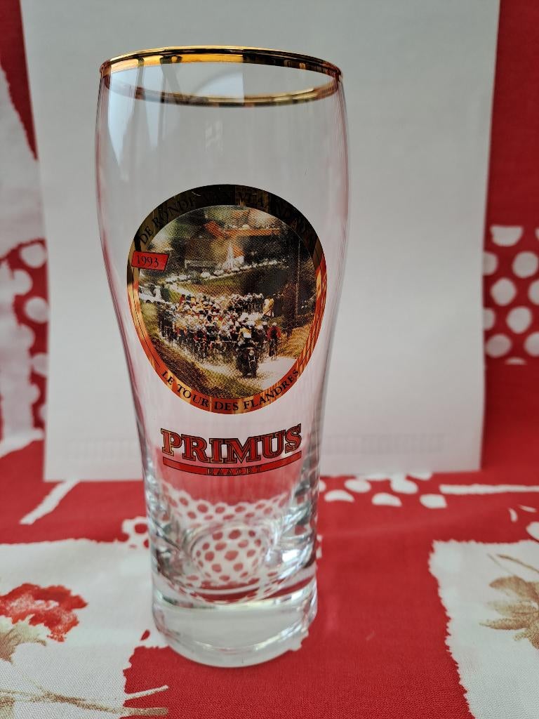 1 bierglas Primus collectie Ronde van Vlaanderen 1993, Verzamelen, Ophalen, Nieuw, Bierglas