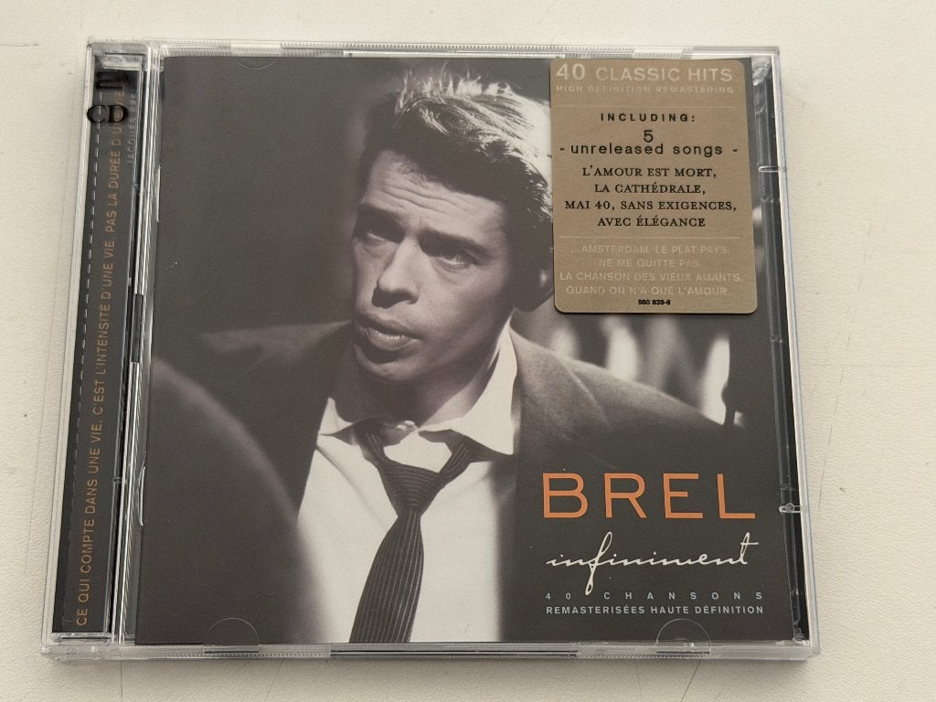 Jacques Brel - Infiniment - 40 Classic Hits, CD & DVD, CD | Francophone, Enlèvement ou Envoi, Utilisé, Compilation, Chanson