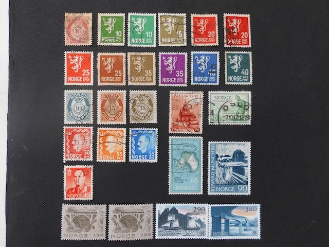 Norvège : 27 timbres (période 1894-1988), Enlèvement ou Envoi, Norvège