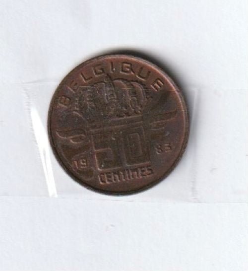 BELGIQUE BELGIUM BAUDOUIN 50 C 1983 FR, Enlèvement ou Envoi, Métal, Monnaie en vrac