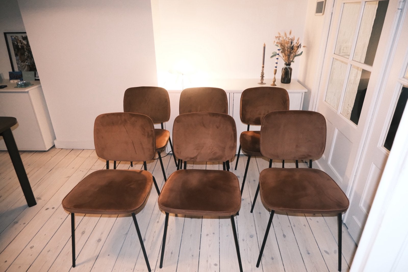 6 chaises de salle à manger House Doctor Comma — Rust, Maison & Meubles, Chaises, Enlèvement, Comme neuf, Noir