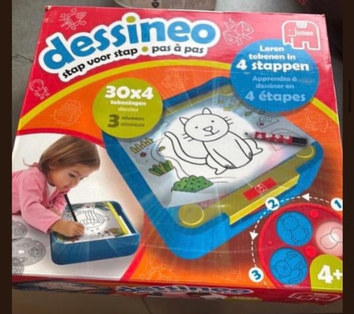 2 Jumbo dessino lichtbak, Hobby en Vrije tijd, Ophalen, Zo goed als nieuw