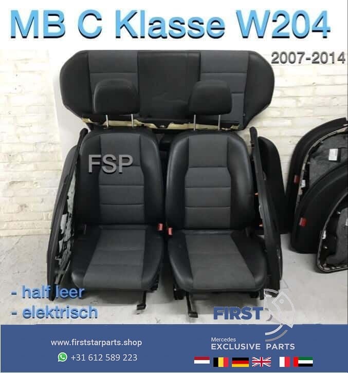 W204 Sedan half leer interieur MB C Klasse elektrische stoel