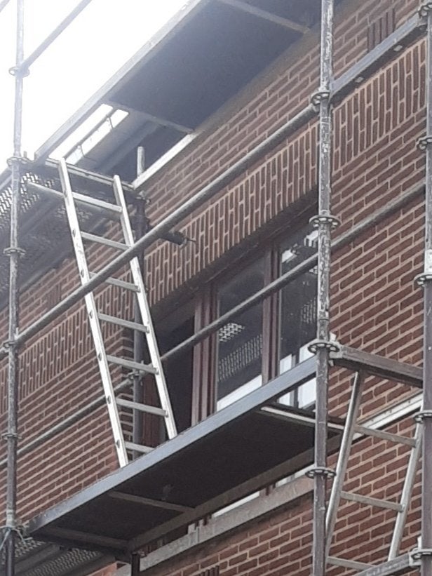 Stelling te huur, Doe-het-zelf en Bouw, Ophalen of Verzenden, Zo goed als nieuw, Gevelsteiger, 5 meter of hoger