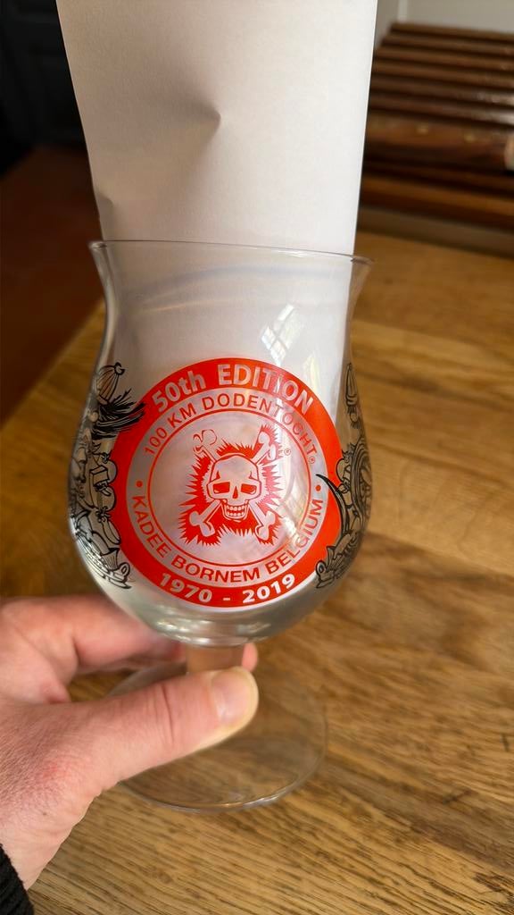 Duvel Glas - 50th Edition 100km Dodentocht (1970-2019), Ophalen of Verzenden, Zo goed als nieuw, Duvel