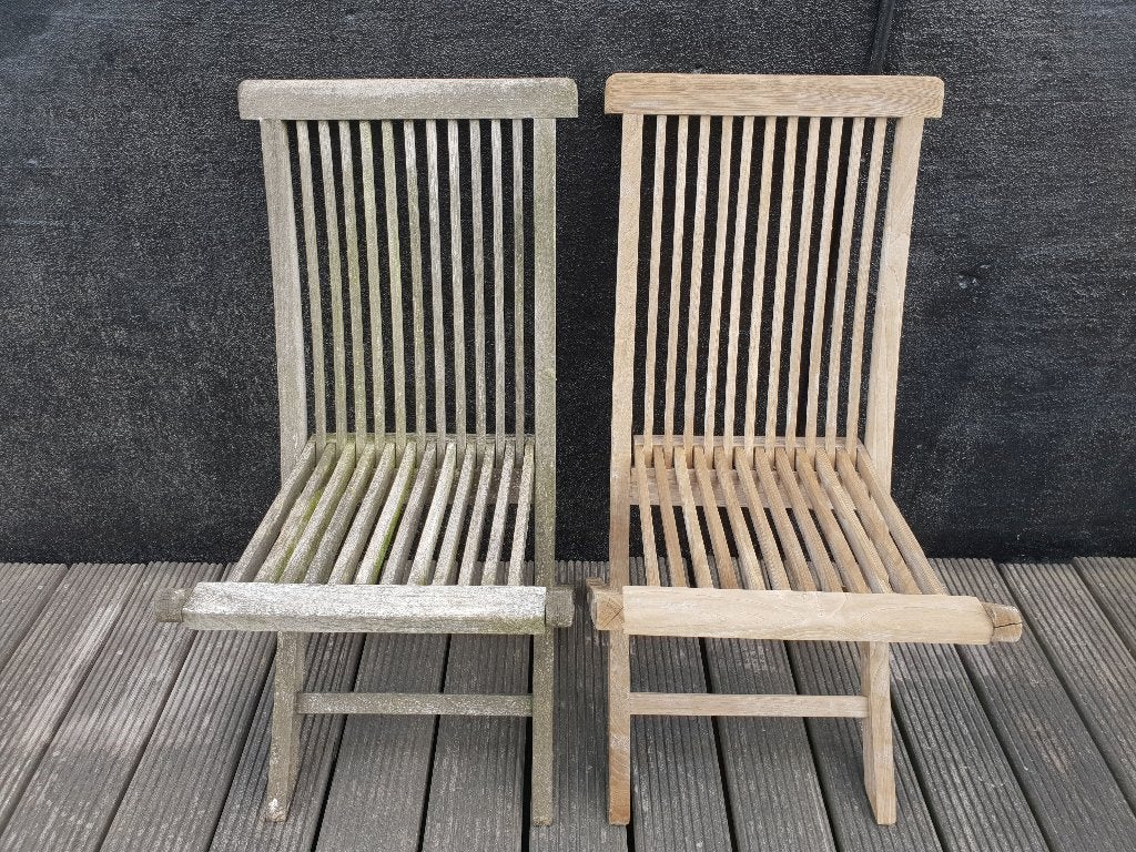 4 chaises pliantes luxueuses en teck 1p, très bon état !, Jardin & Terrasse, Chaises de jardin, Enlèvement, Bois de teck