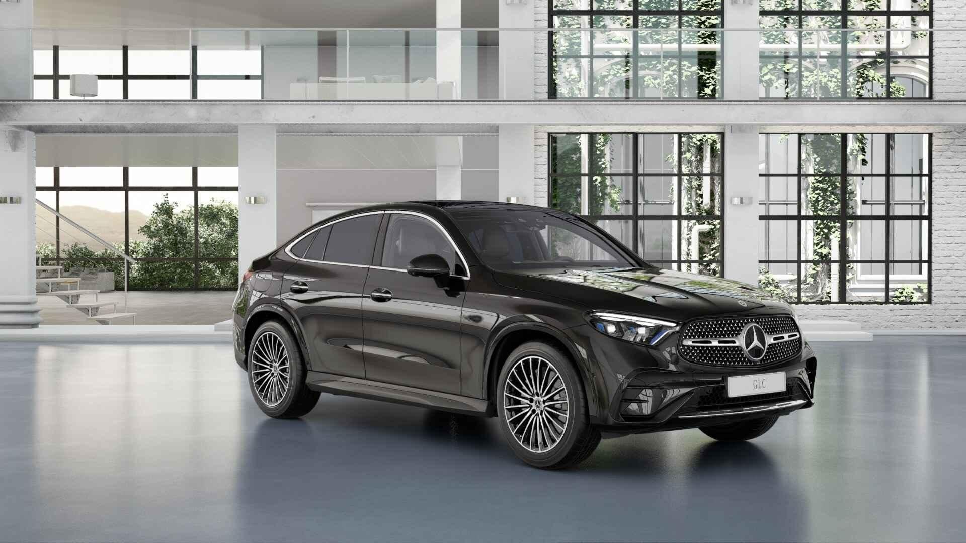 Mercedes-Benz GLC-klasse 200 4MATIC Coupé AMG Line | Panora, Auto's, Dealer onderhouden, Stof, Gebruikt, Zwart