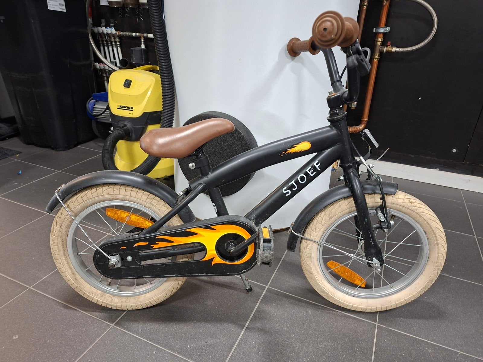 14 inch fiets Sjoef, Ophalen