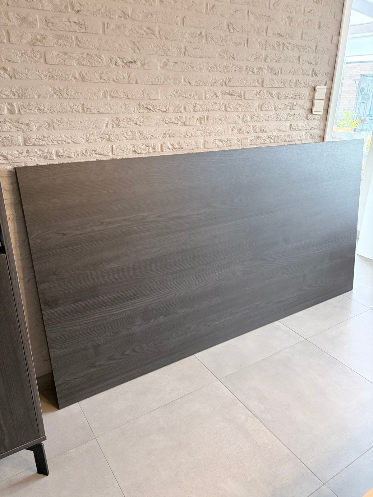 Nieuw grijs tafelblad 2meter op 1 meter 2,8 cm dik, Doe-het-zelf en Bouw, Platen en Panelen, Ophalen, Nieuw