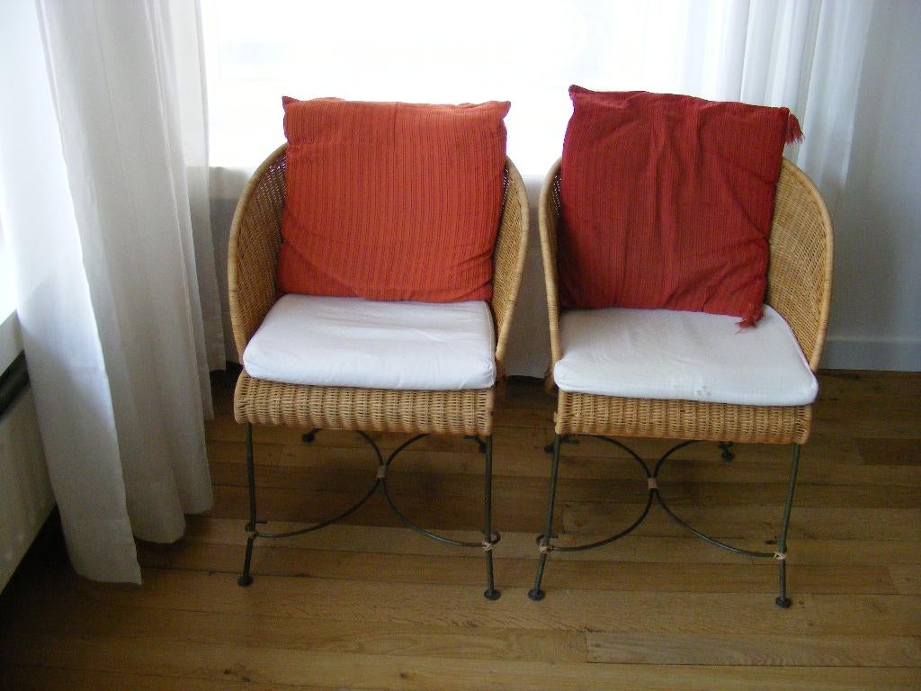 2 rieten stoelen, Ophalen, Gebruikt, Twee, Overige kleuren