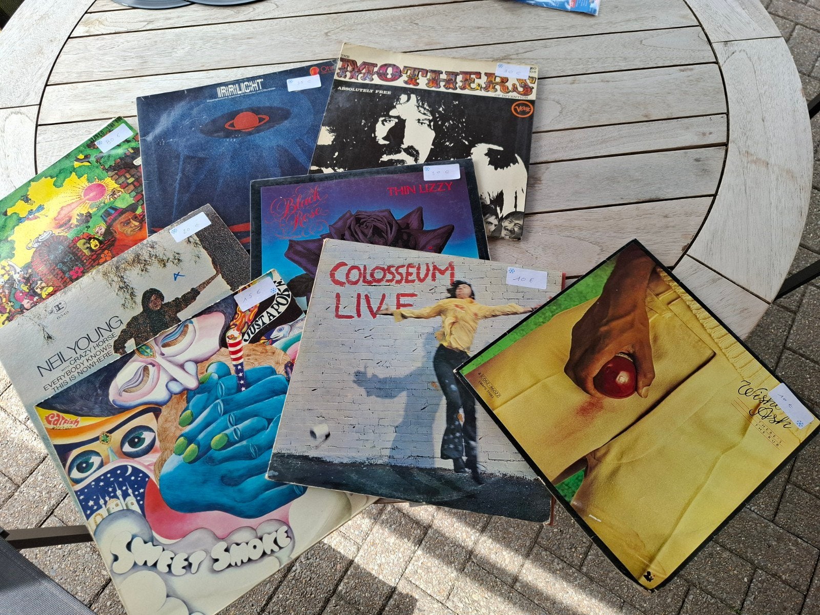 pakket vinyl platen met verschillende waarde, Enlèvement