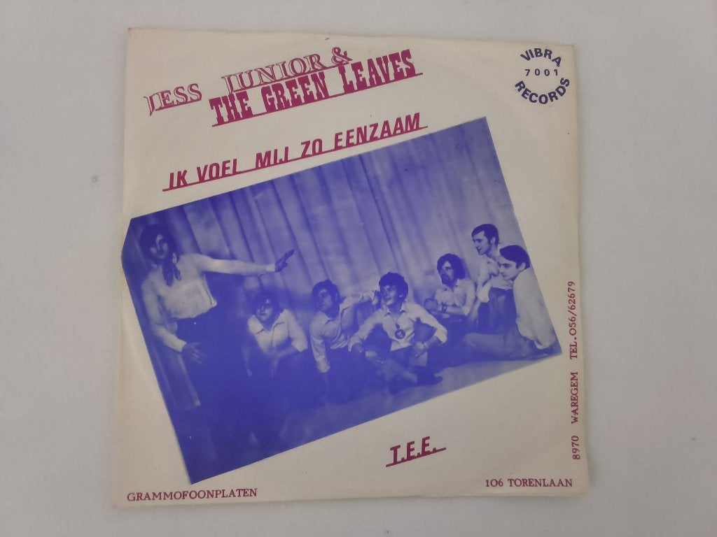 Jess Junior The Green Leaves  Ik voel mij zo eenzaam 1971, 7 inch, Ophalen of Verzenden, Zo goed als nieuw, Beschermende buitenhoes