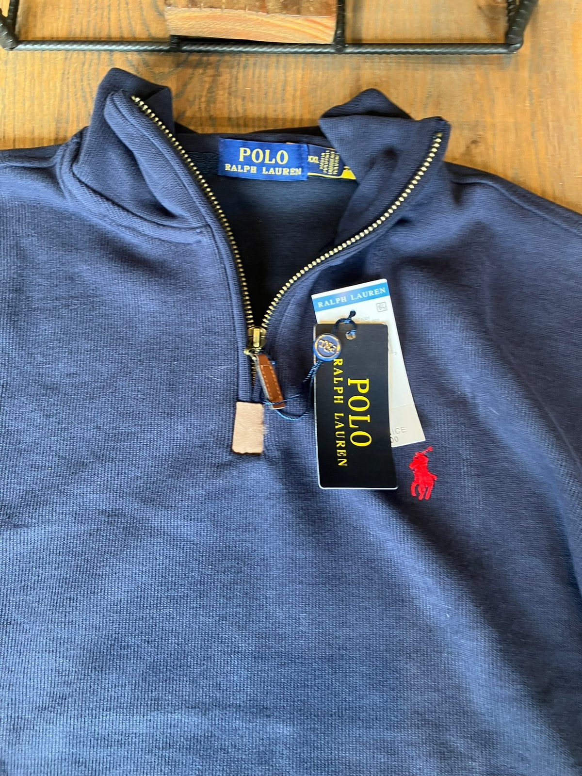 Trui quater zip Ralph lauren nieuw blauw, Ophalen of Verzenden, Nieuw, Maat 52/54 (L), Blauw