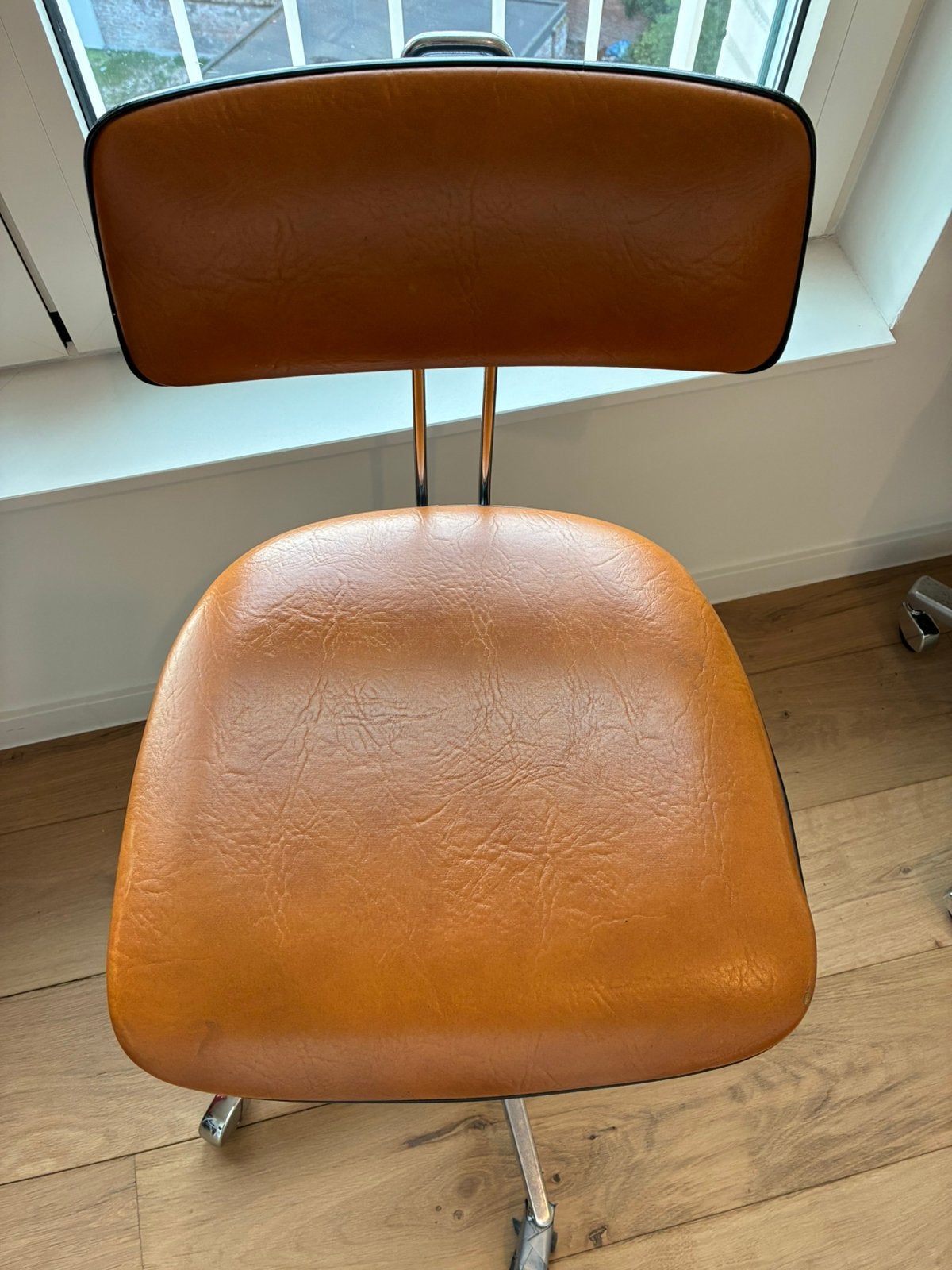 Vintage desk chair, Maison & Meubles, Enlèvement, Utilisé, Orange, Chaise de bureau