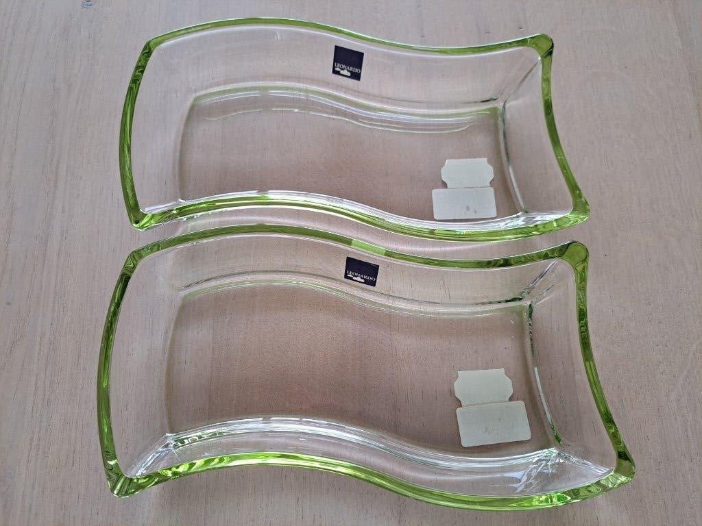 2 splinternieuwe glazen schaaltjes Leonardo, Huis en Inrichting, Ophalen, Schaal, Nieuw, Glas